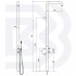 Outdoor wall mounted  shower column  2 ways with  shower head and  shower set